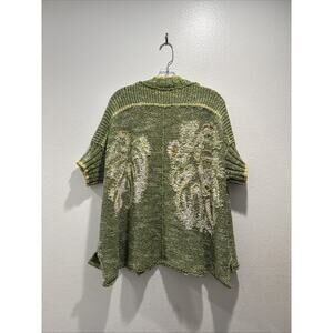 Daily Practice Size M L Palm Frond Wrap Cardigan Sweater Anthropologie Boho Knit
